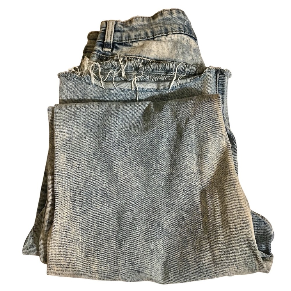 Highway Jeans Juniors Size 1 Distressed Ripped Denim Grunge High Rise Wide Leg - Picture 9 of 9
